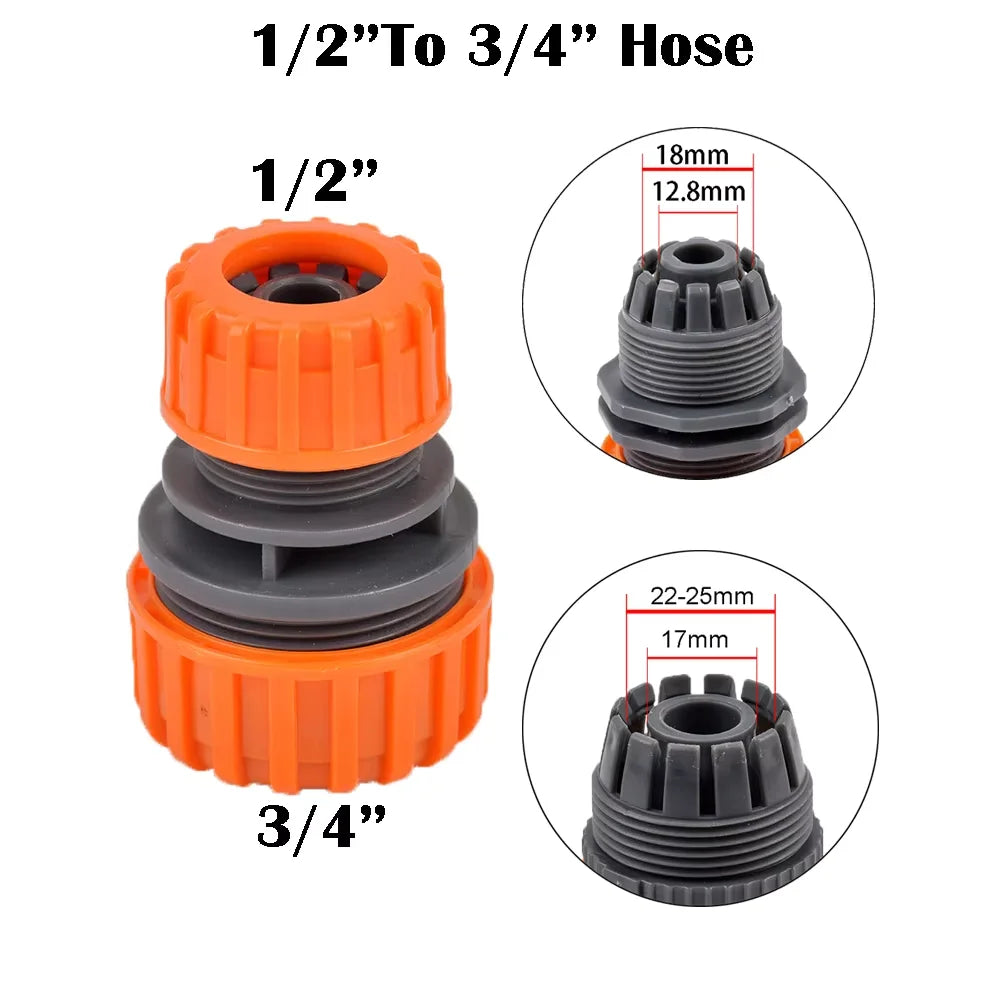 3PCS 1/2" 3/4'' 1“ Water Hose Connector Garden Irrigation Watering Hose Connection Coupling Repair Extender Joint Adapter Set