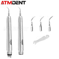 Dental Ultrasonic Air Scaler with 3 Tips Tooth Calculus Remover Cleaning Tool Handpiece Whiten Tooth Cleaner Dentist Lab