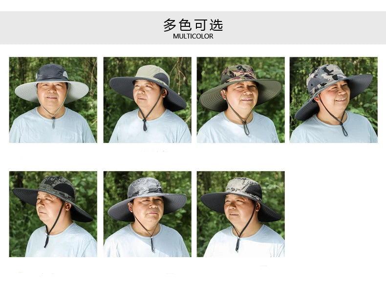 60-65cm Big Head Around The Hat Large Size Big Head Big Face Fat Large Sun Hat Male fisherman's Hat Sunscreen Cap