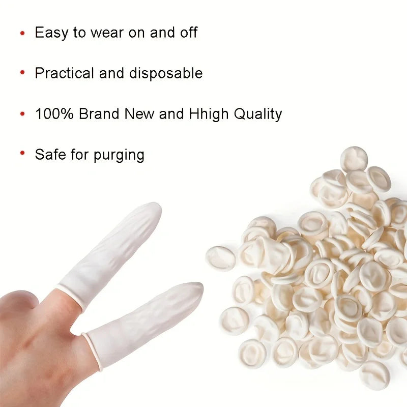 Disposable Finger Cots Beauty Special Clear Acne Embroidery Fingertip Protection Cover LABOUR Protection Thickened Finger Cots