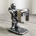 Knight Steel Warrior Holder for Office Creative Apple Watch Stand for Office Resin Decor Figurine Accessories Gift
