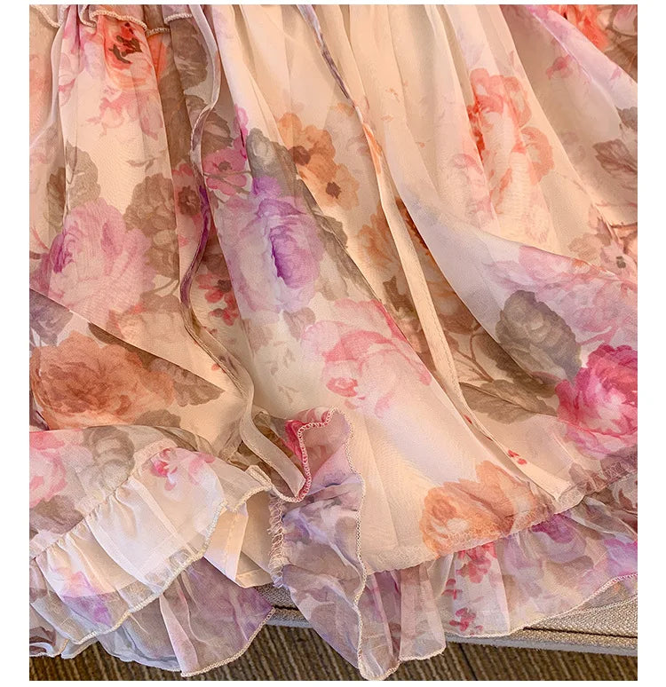 150Kg Plus Size Women's Bust 130-150 Summer Chiffon Shirt Thin Floral Top Decor 5XL 6XL 7XL 8XL 9XL
