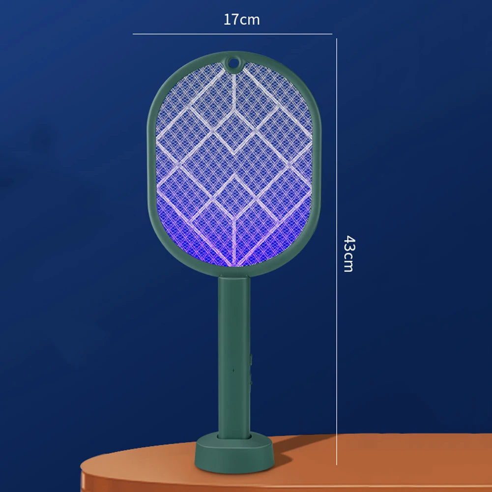 Electric Mosquito Racket 2-in-1 Fly Swatter Trap Electric Mosquito Swatter USB Rechargeable Mosquito Racket Fly Zapper For Home