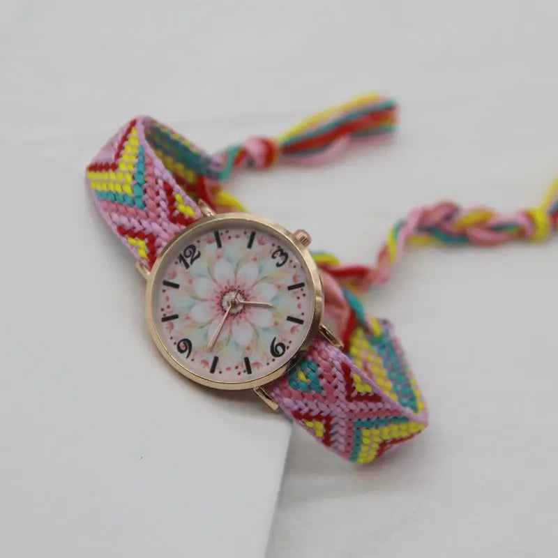 2025 New Ladies Knitted Style Watch Ladies Exquisite Disc Watches Bohemian Style Watch Birthday Gift  Reloj Mujer