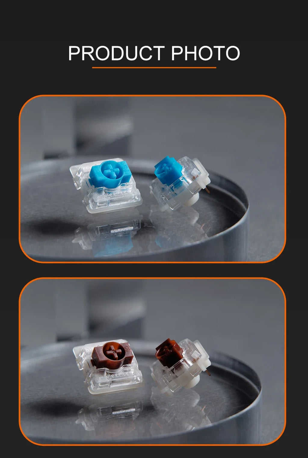 Gateron KS-27 Low Profile 3-Pin Switch – Red/Blue/Brown,  Mechanical Keyboard Switches for GK61, GK87