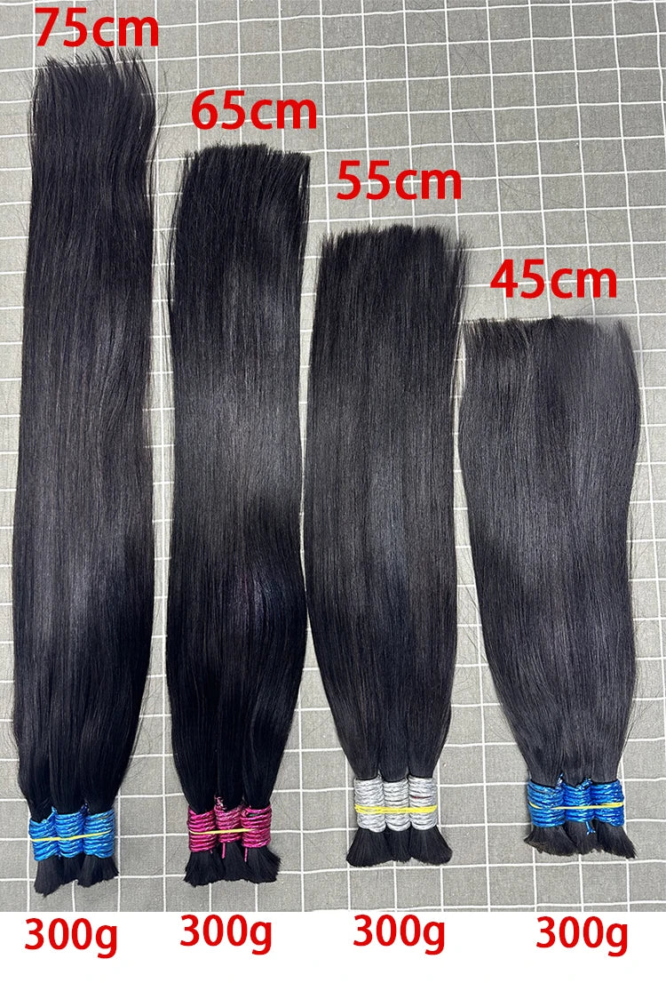 extensiones de cabello natural humano 100% natural original straight extensions raw vietnamese Indian human hair Bulk bundles