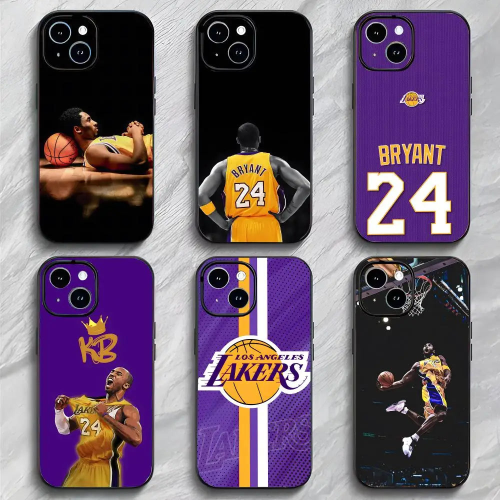 Basketball Fan K-Kobe Bryant Phone Case Black Matte Thin Anti-collision Phone Case For IPhone17 16 15 14 ProMax