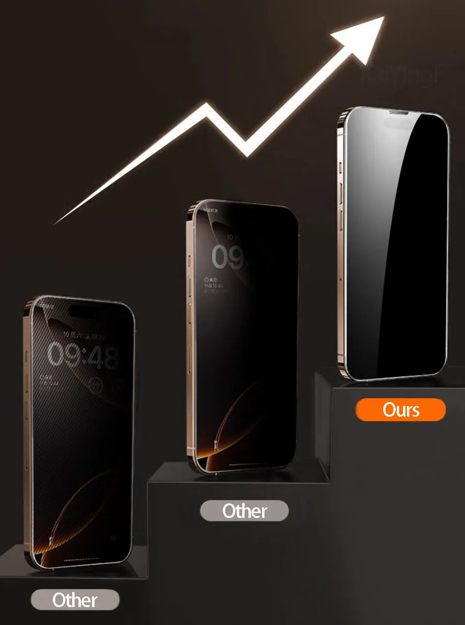4Pcs Anti-Spy Tempered Glass For iPhone 16 15 14 13 12 11 Pro Max Screen Protector For iPhone XS Max XR Full Cover Privacy Glass