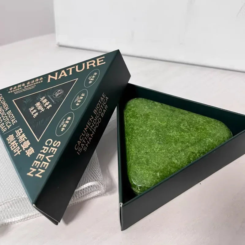 Usman Grass & Platycladus Shampoo Bar For Hair Growth Natural Herbal Soap For Hair Loss Controls Oil Strengthens Roots Shampoo