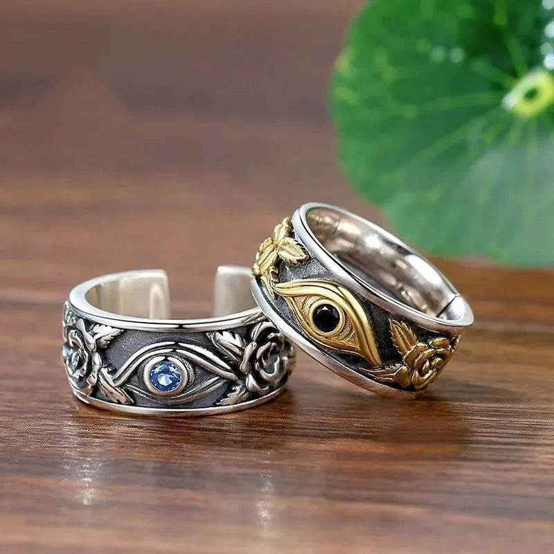 Best Sellers! S925 Thai Silver, Horus Eye Retro Ring