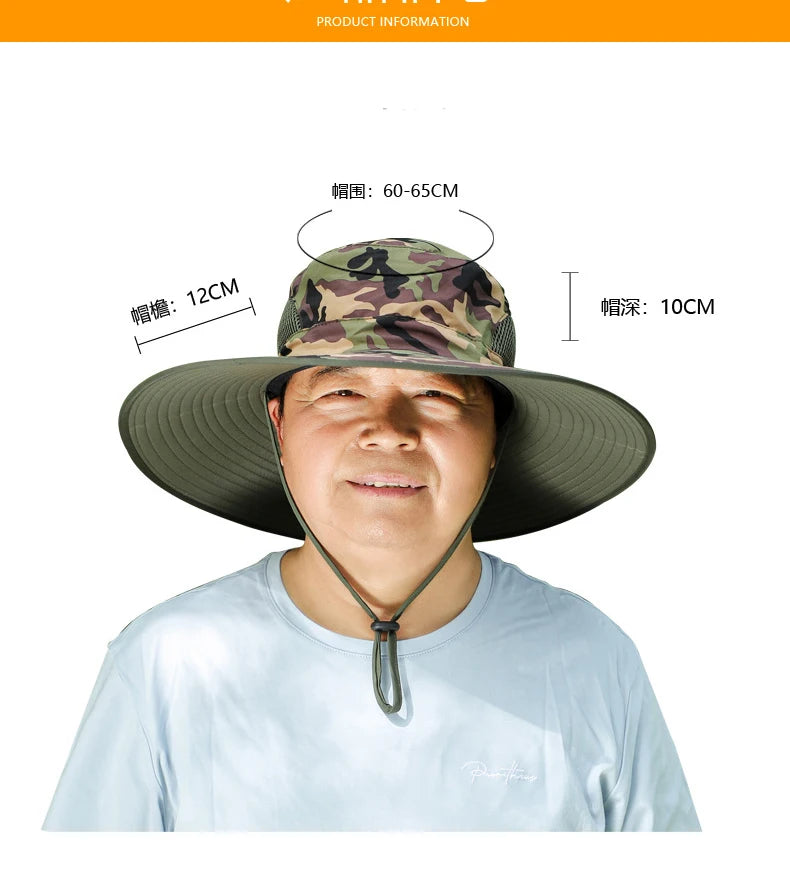 60-65cm Big Head Around The Hat Large Size Big Head Big Face Fat Large Sun Hat Male fisherman's Hat Sunscreen Cap