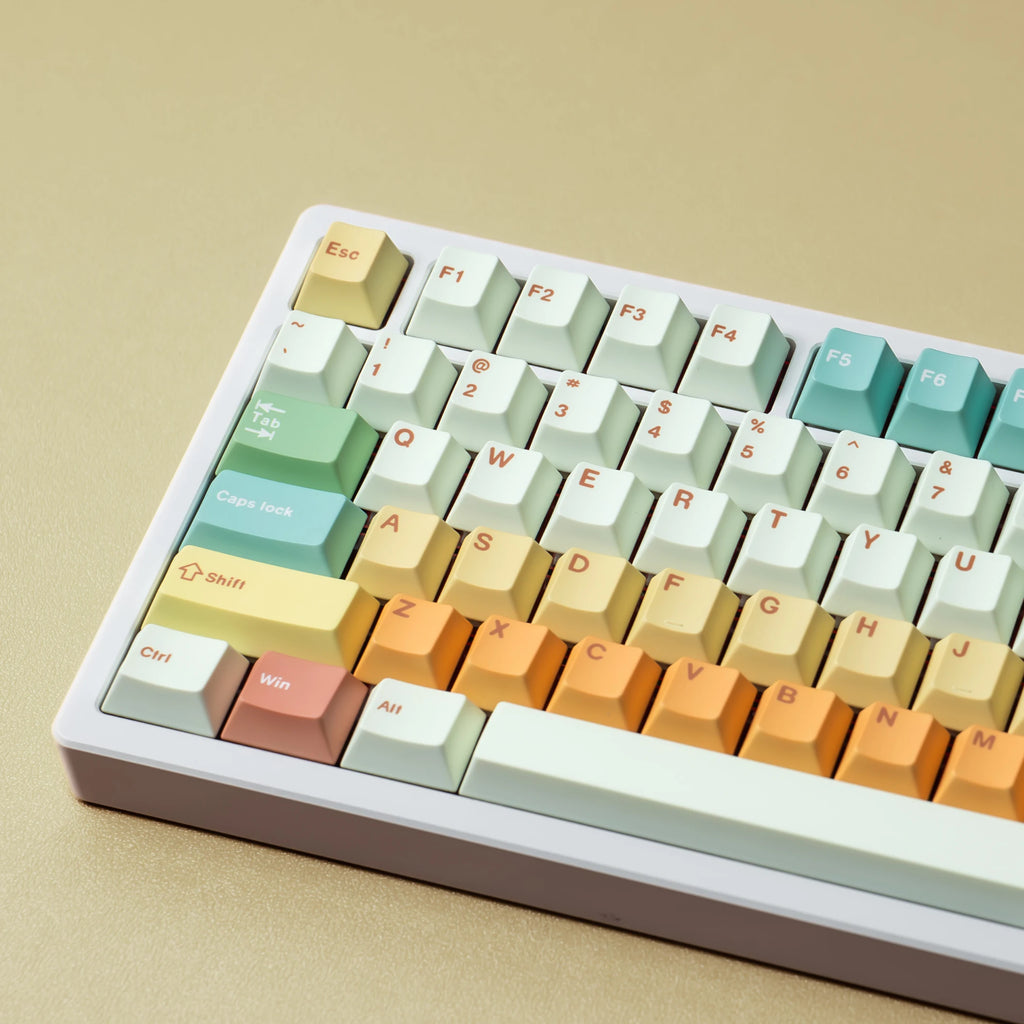 PBT Cherry Keycaps Candy House German Spanish French Korean Russian Keycap Dye Sub For Mechanical Keyboard Gaming RS6 V75X