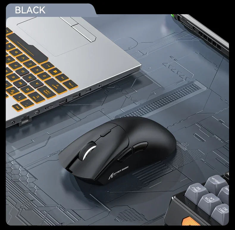 Attack Shark R1 Wireless Mouse Lightweight Ergonomic DesignMouse 1000Hz Bluetooth Tri-mode Connection 18000dpi Optical Mouse