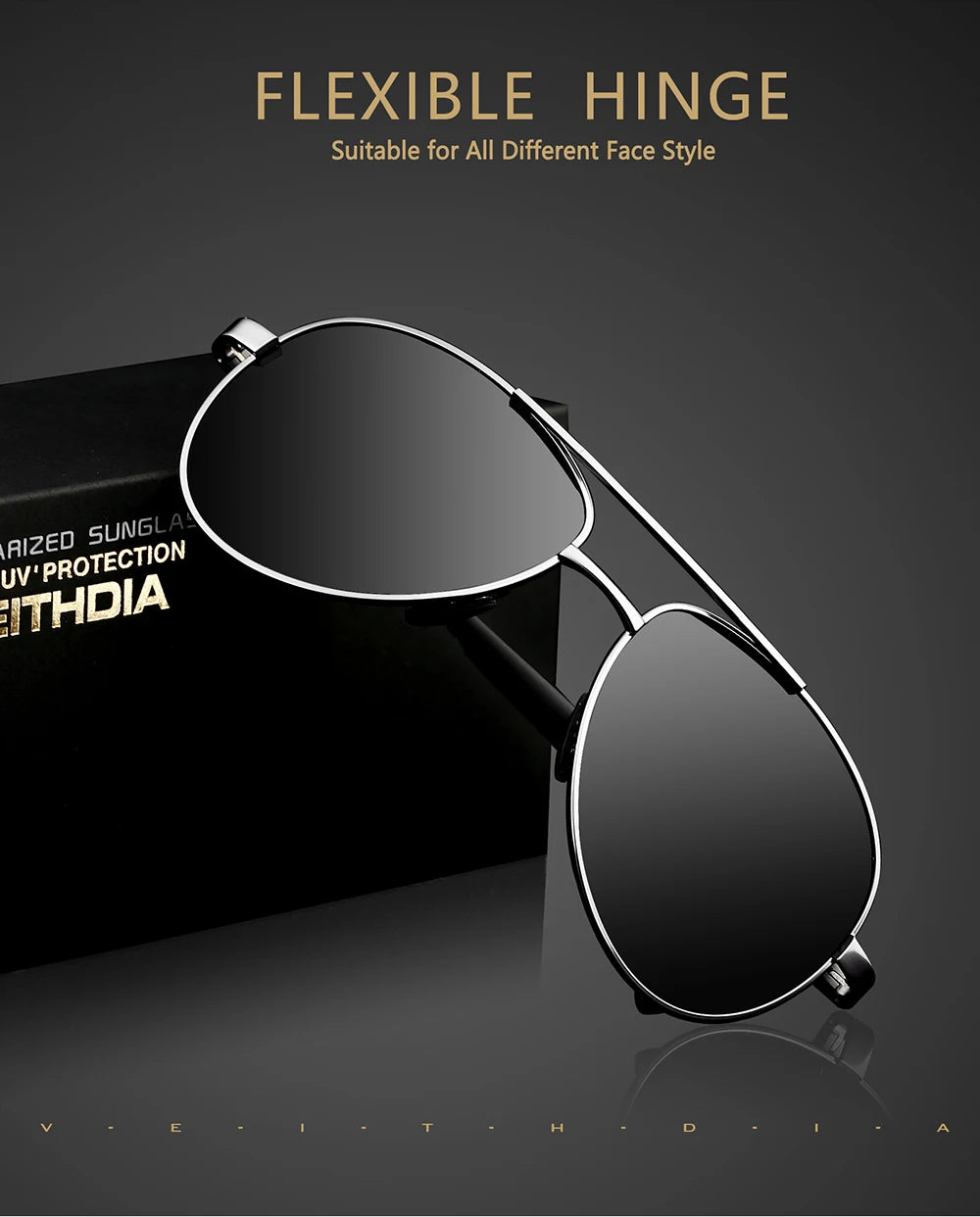VEITHDIA Brand Sunglasses Men Polarized UV400 Sun Glasses Outdoor Sports Driving Male Women Eyewear Accessories For Female 1306