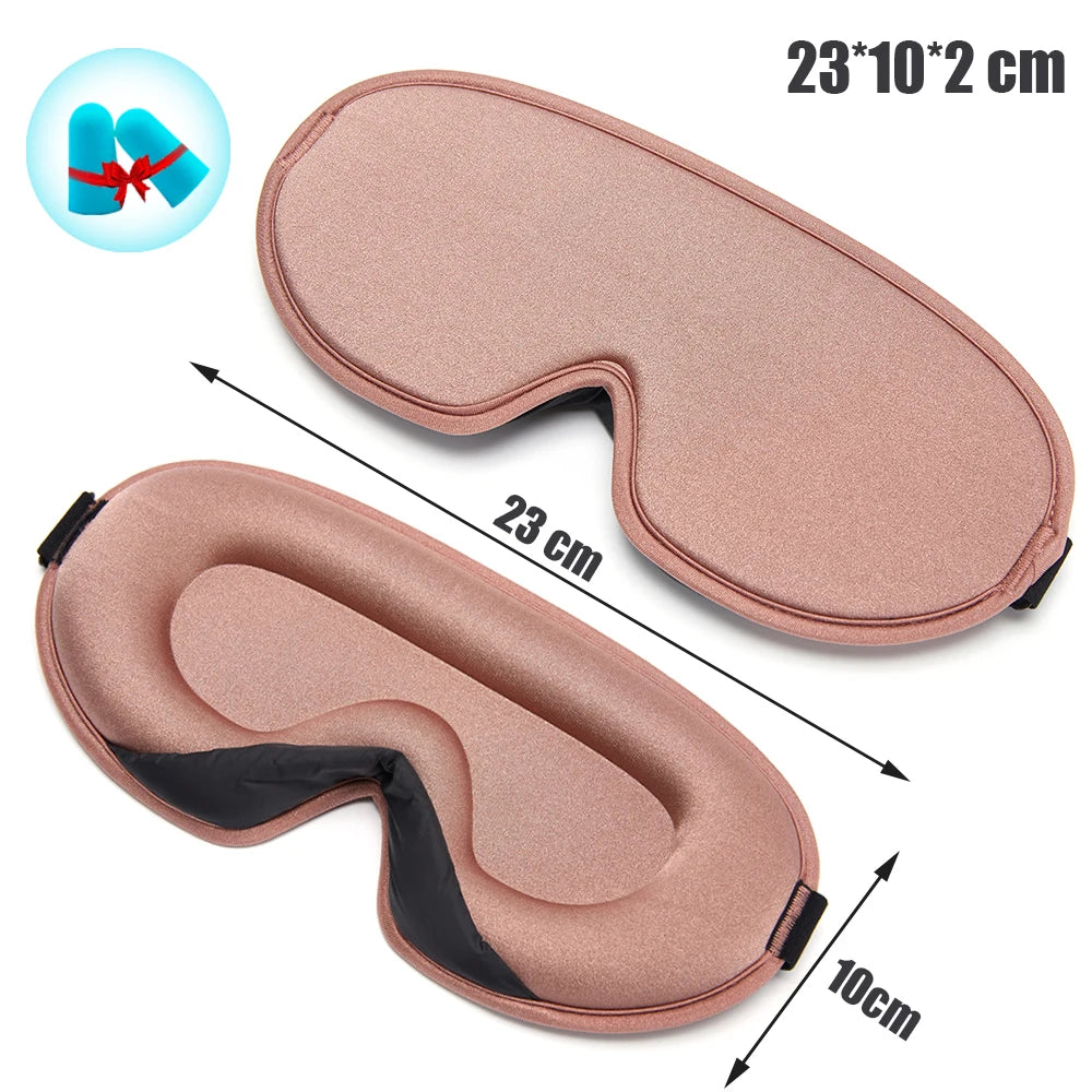 3D Memory Foam Silk Sleep Mask Soft Women Men Eye Patches Comfort Three Dimensional Design Face Mask Eyeshade Night Breathable