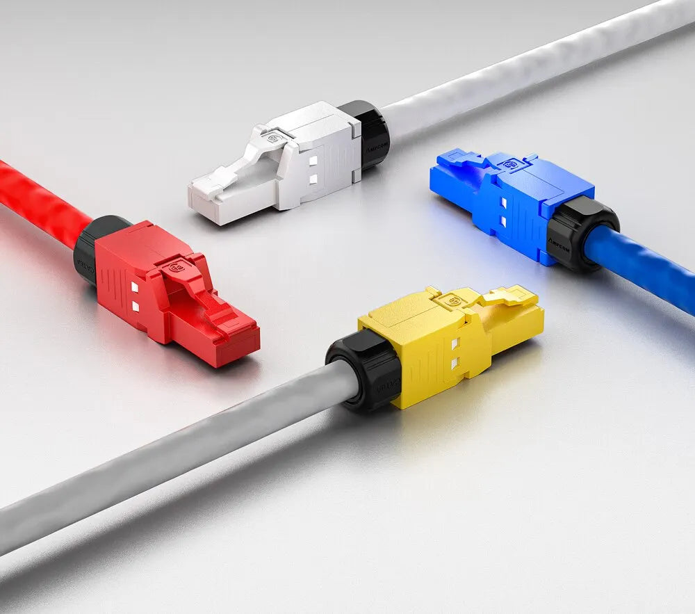 AMPCOM RJ45 Connectors Modular Plug, Cat6 Cat6A UTP Stecker Network Toolless Connector Ethernet Plugs Cable Internet Tools Free