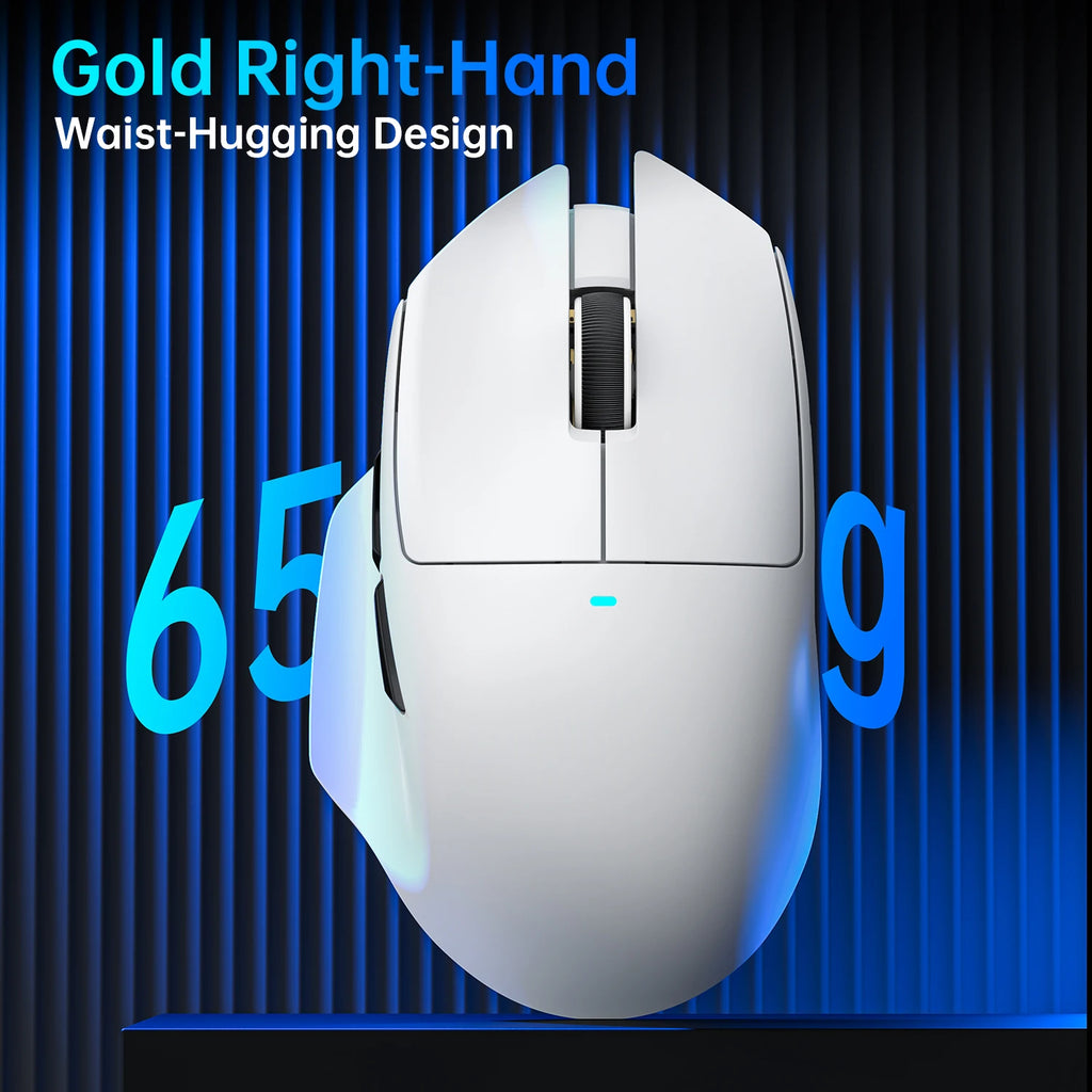 V6 ATTACK SHARK 25000DPI Wireless Mouse,Bluetooth Tri-Mode Connection,Touch Magnetic Charging Base , Macro Gaming Mouse