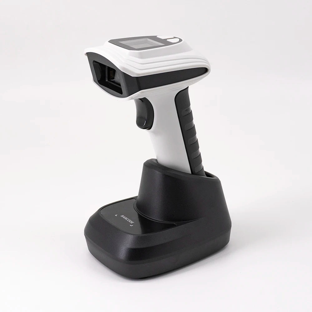 Wireless Handheld 2D Bluetooth Barcode Scanner PDF417 Data Matrix QR Code Reader with LCD Screen Display Image Logistic Reader