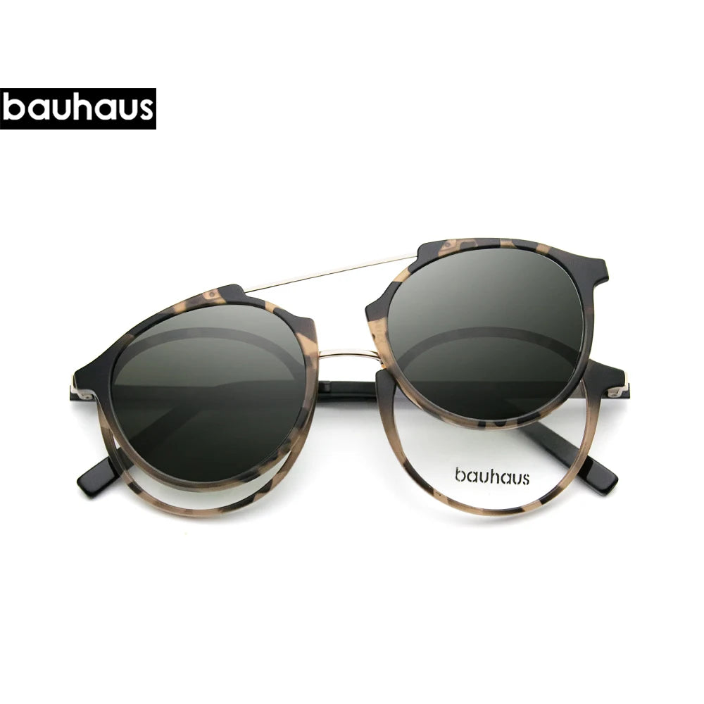X3184  Ultem Vintage Round Eyeglasses Women Men Polarized Sunglasses Magnetic Clip On Glasses Optical Computer