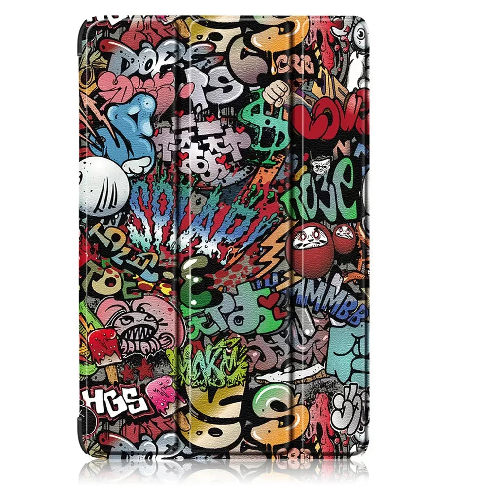For Funda Tabwee W90 T90 11" Smart Tablet Case Tri-folded Stand  Cover with Hard Back Coque