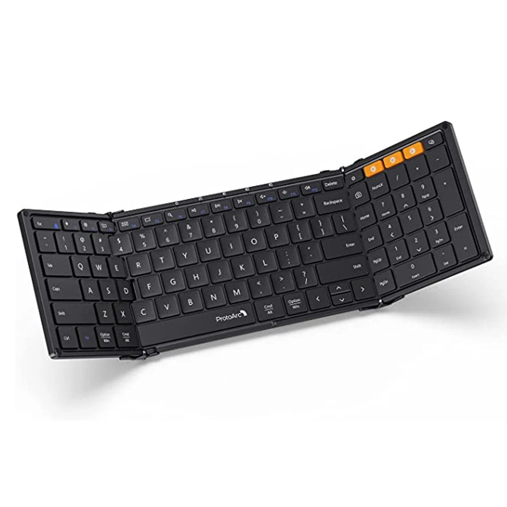 ProtoArc XK01 Bluetooth Wireless Keyboard Foldable Portable Mini Keyboards for Windows iOS Android Tablet PC Smartphone