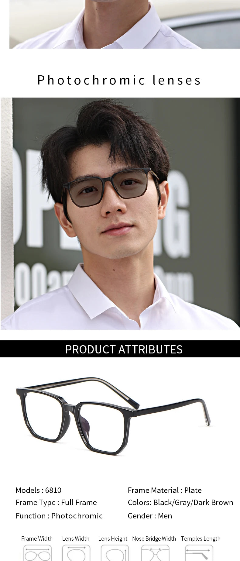 Photochromic Progressive Multifocus Computer Reading Glasses  Transition UV400 Sunglasses Multifocal Rectangular Readers
