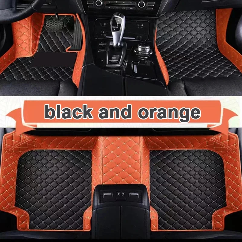 Car Floor Mats For Peugeot 206CC 206 CC T16 2000~2008 Leather Mat Carpets Rugs Protective Pad Set Interior Parts Car Accessories