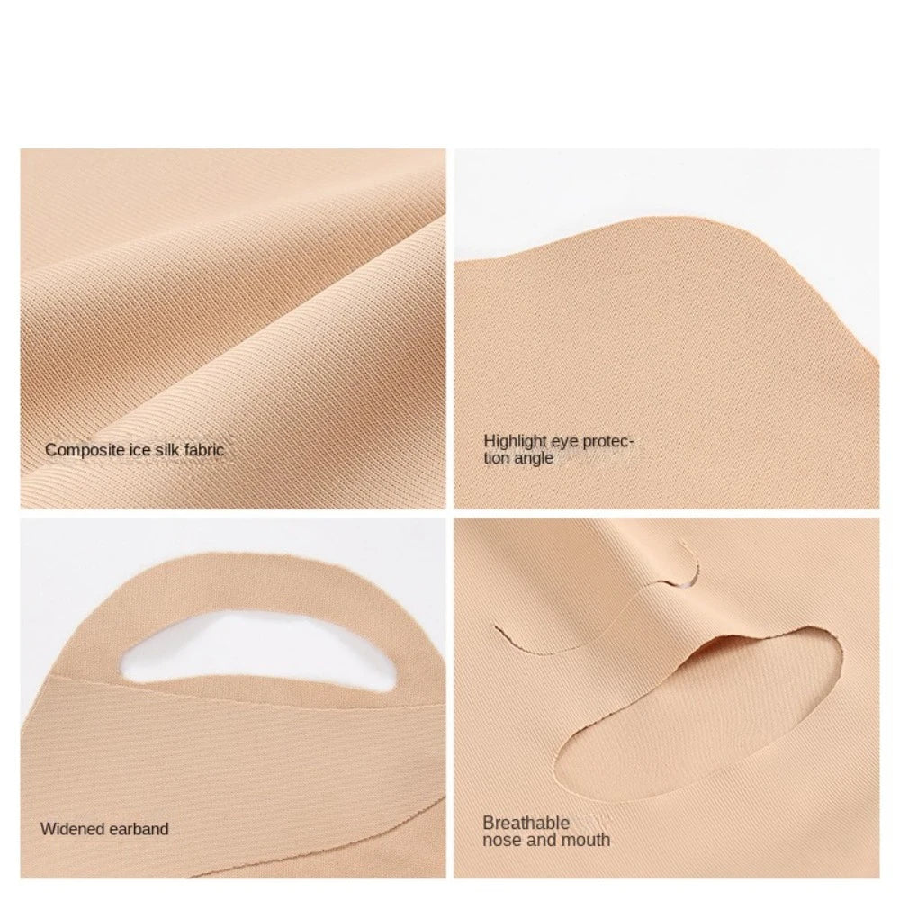 New Breathable Ice Silk Mask Washable Dustproof Sunscreen Mask Anti-UV Riding Face Mask Protect The Corners of The Eyes