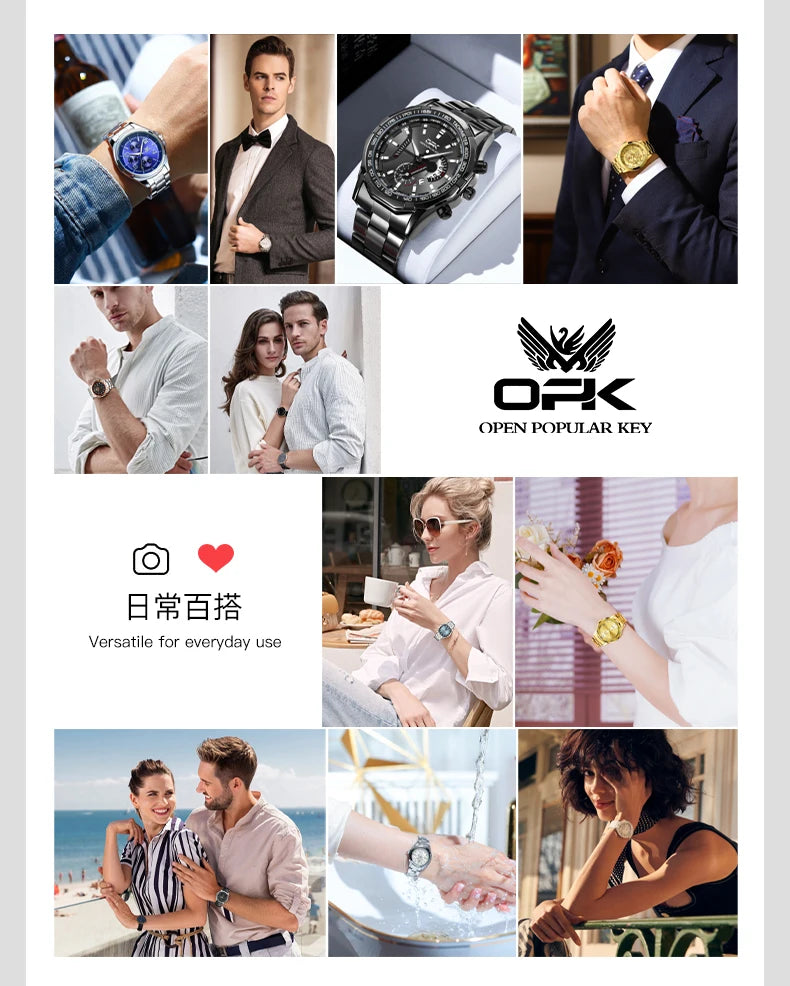 OPK 6047 Multifunctional chronograph with calendar quartz watch