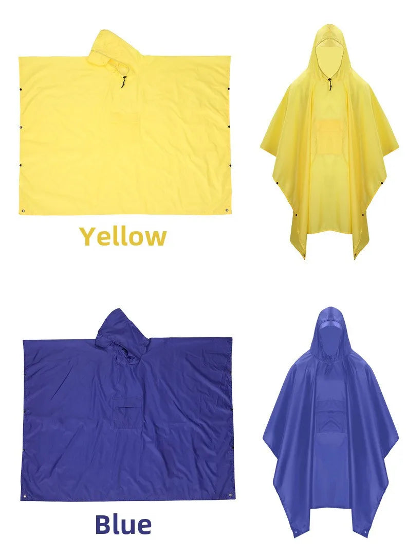 Outdoor Windproof Waterproof Multifunctional Three in One Outdoor Rain Shelter Hiking Cycling High-quality Adult Raincoat