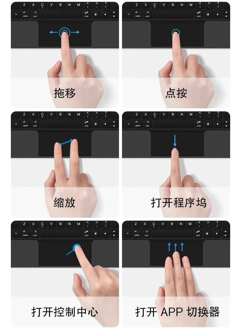 iPad Keyboard Magic Keyboard for iPad 10 iPad Pro 11 Air 11 5 6 7 Spanish Russian Korean Portuguese Hebrew Deutsch Japanese TY1