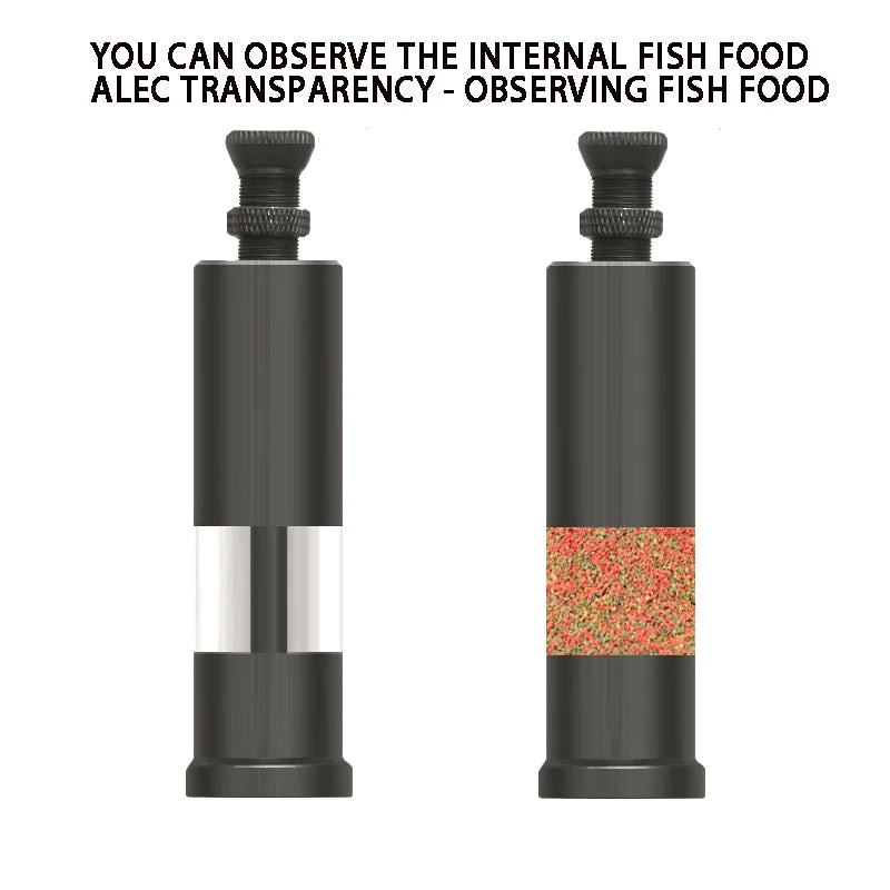 Fish tank feeder handheld finger pressure aluminum alloy fish DIY  feeder mini small batch fish feeder quantitative feeder