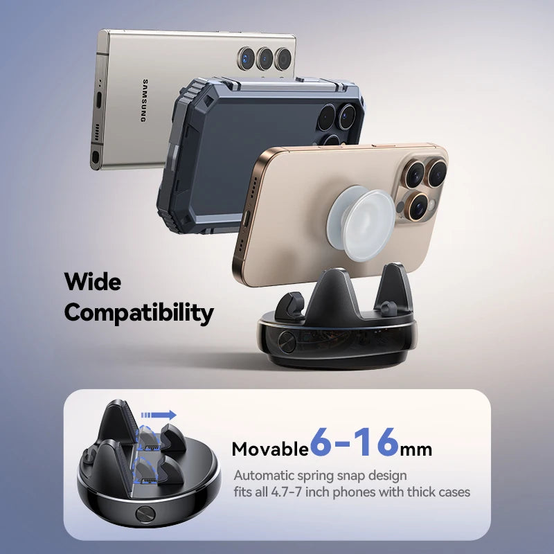 Joyroom Dashboard Car Phone Mount Holder One-Handed Operation Car Navigation Holder For 4.7-7'' Phones 360° Rotation For iPhone