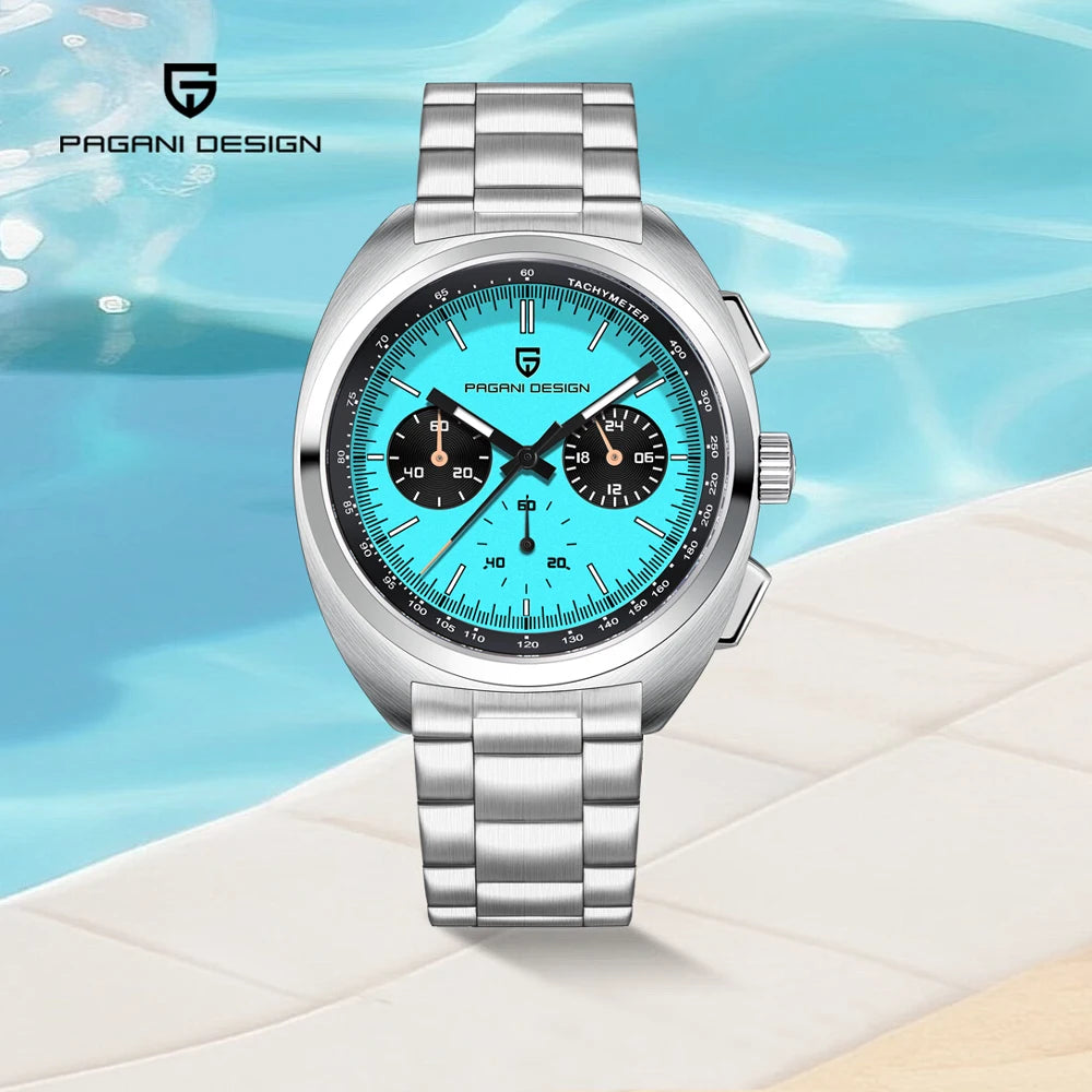 PAGANI DESIGN Mens Watches 2026 Top Luxury Quartz Watch For Men Multifunction Chronograph Wristwatch AR Sapphire Mirror Luminous