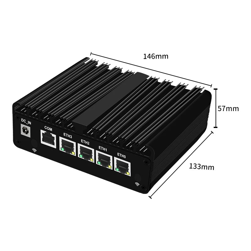Topton pfSense Firewall Soft Router J6412 N150 N100 4x i226-V 2.5G LAN NVMe Barebone Fanless Mini PC HDMI2.0 DP AES-NI OPNsense