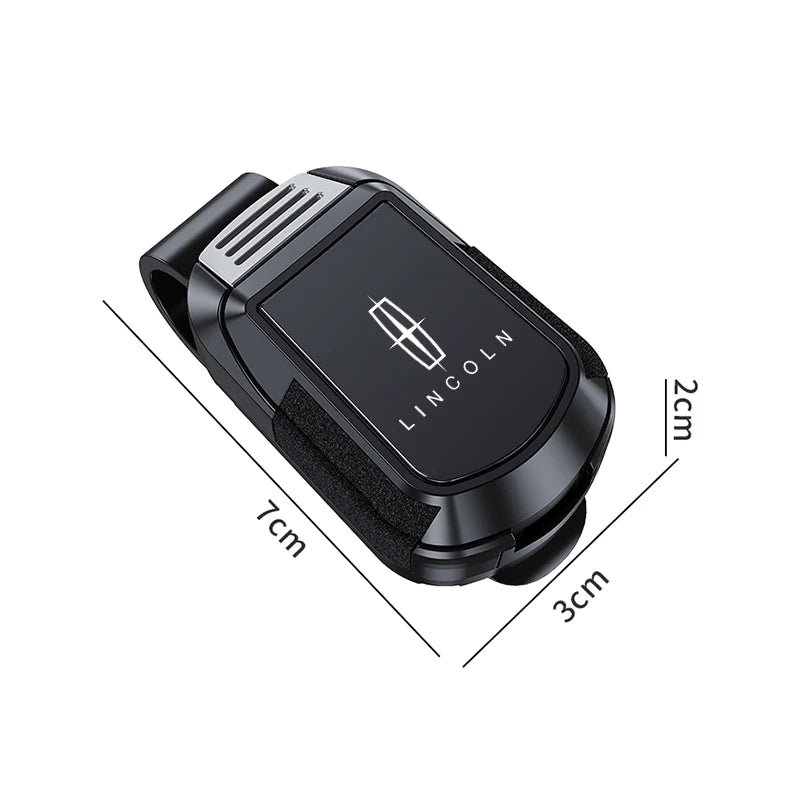 Car Sun Visor Glasses Clip Mirror Style Sunglasses Holder For Lincoln Continental MKZ Town-car Aviator Navigator MKX Car Gadgets
