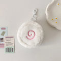 Kawaii Swiss Roll Plush Coin Purse Portable Card Bag Mini Lipstick Packet Bluetooth Headset Organizer Mini Mini Cosmetic Bag