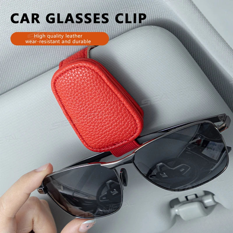 SEAMETAL Car Glasses Clip Sun Visor Sunglasses Holder Card Ticket Bracket Magnetic Suction Storage Clips For Eyeglasses Hanger