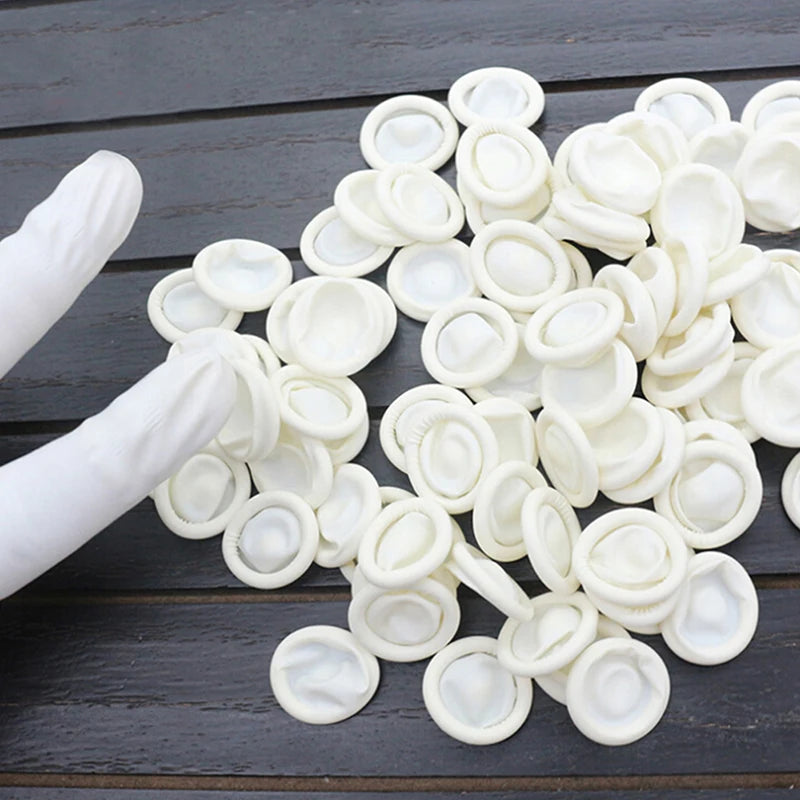 20/100/200Pcs/bag Disposable Latex Rubber Finger Cots Fingertips Protector Finger Covers Nail Practice Hand Protector Cots