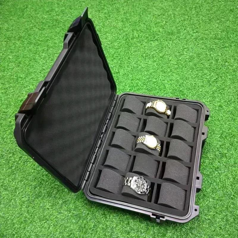 15 Slot Plastic Watch Case Portable Waterproof Watch Case Is Used To Store Watches Tool Box Watch Storage Box Hard Case