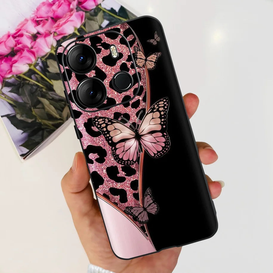 For Tecno Pop 7 Pro Pop7 Case Fashion Marble Soft Silicone Matte Coque For Tecno Spark Go 2023 Funda Pop7Pro BF6 BF7 BF7h Bumper