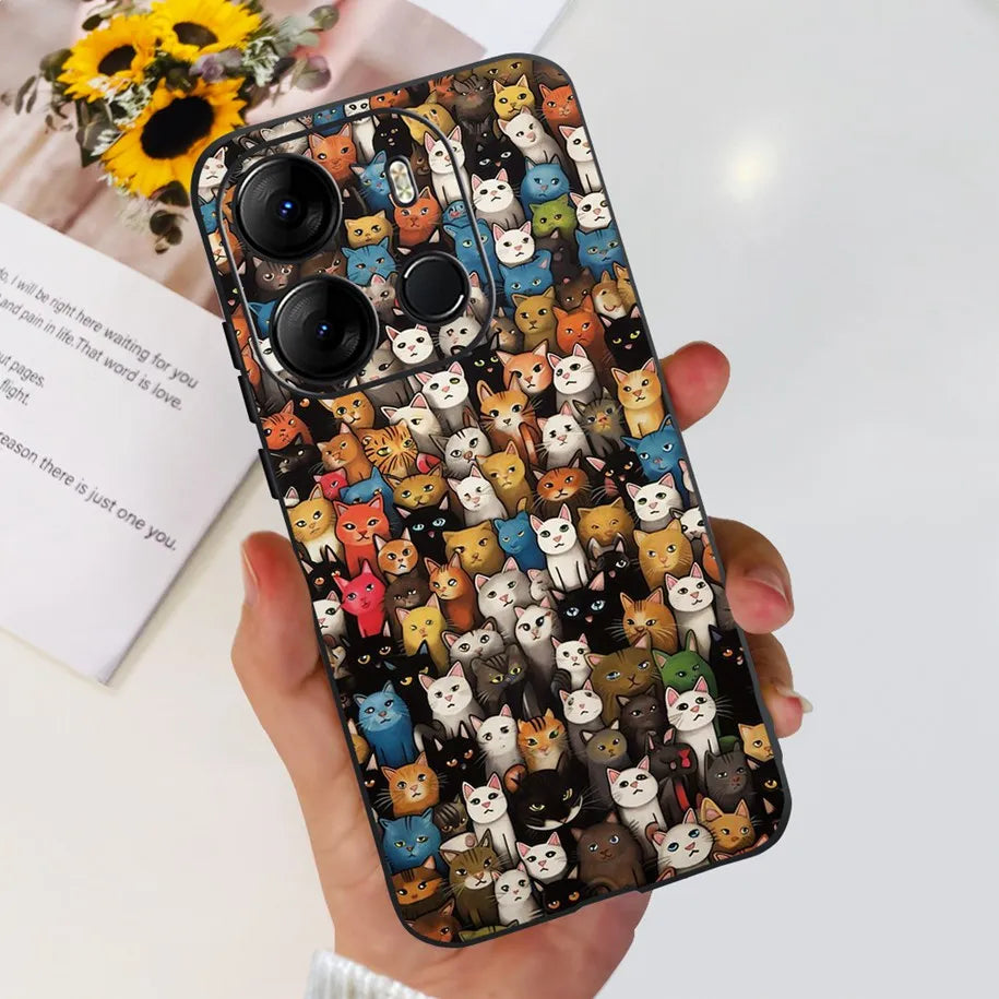 For Tecno Pop 7 Pro Pop7 Case Fashion Marble Soft Silicone Matte Coque For Tecno Spark Go 2023 Funda Pop7Pro BF6 BF7 BF7h Bumper
