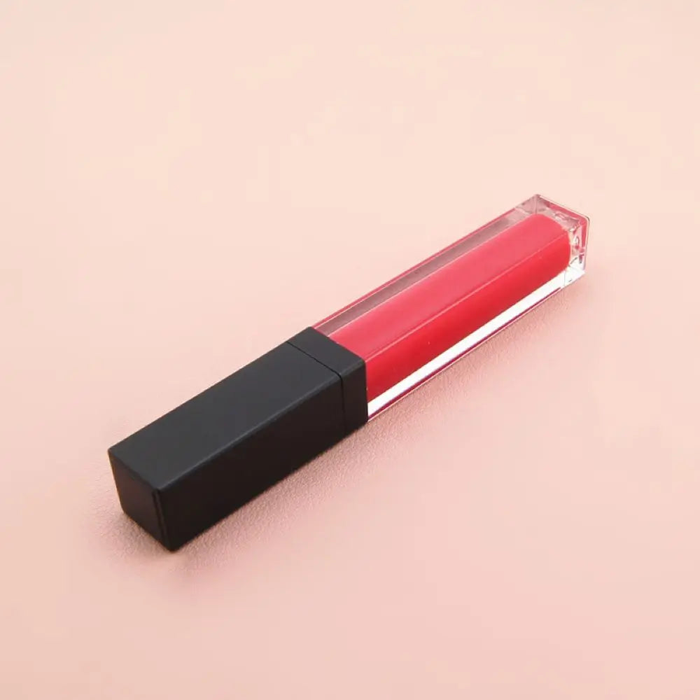 5ML Empty Lip Gloss Tubes Square Lip Balm Bottles,White,Black Cap Refillable Plastic Liquid Lipstick Container