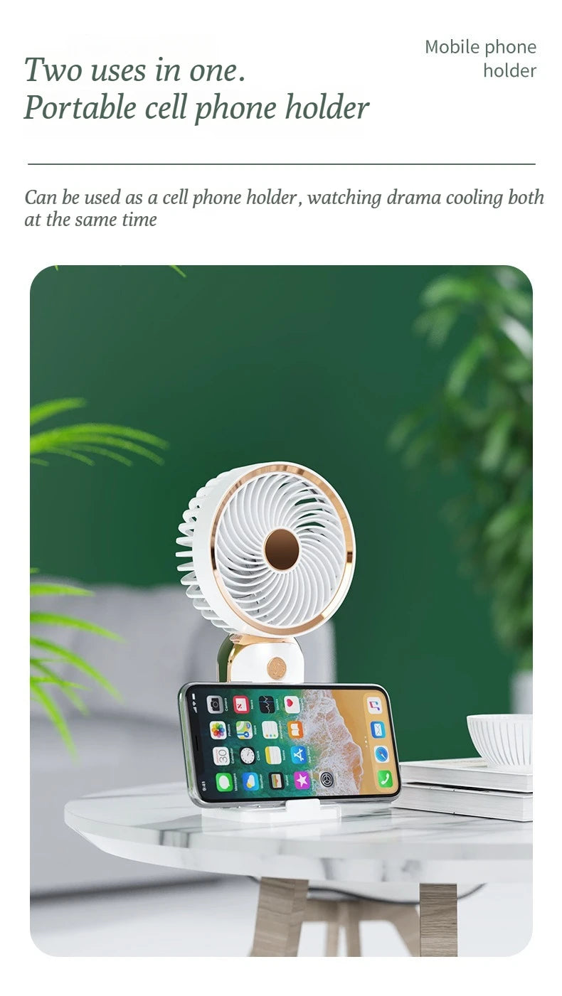 Summer Cute Cartoon Fan - Mini Portable USB Charging Handheld for Students, Outdoor Adventures & Cooling Comfort