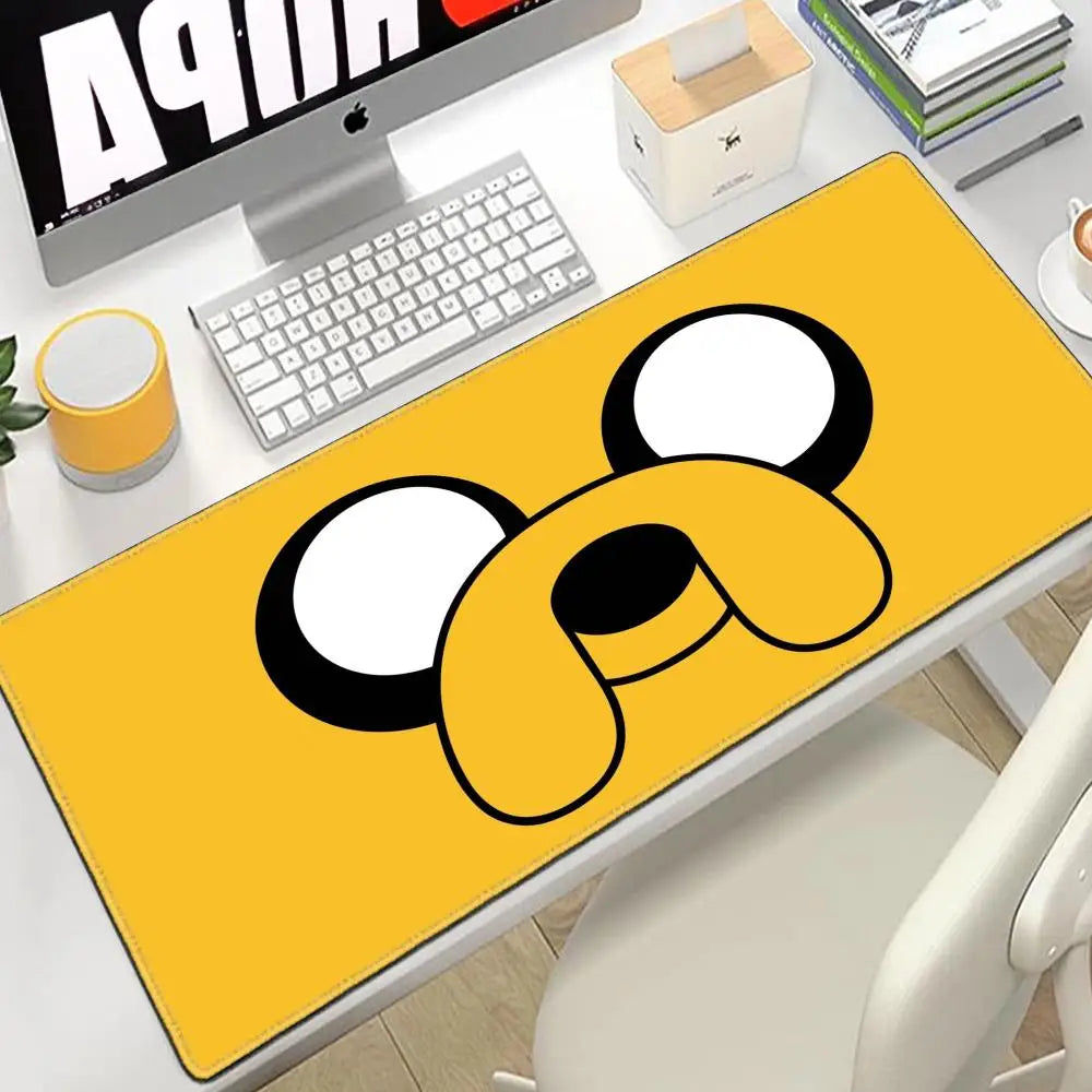 Desk Mat Adventure Time Mouse Pad Large Gamer Cabinet Pc Cabinets 80x30 Extended Cute Keyboard Mousepad Games Gaming Accessories