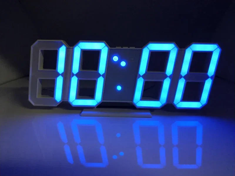 LED Digital Alarm Clock Wall Hanging With 3D Display Date Temperature For Home Kitchen Office Decoration Clocks Decor