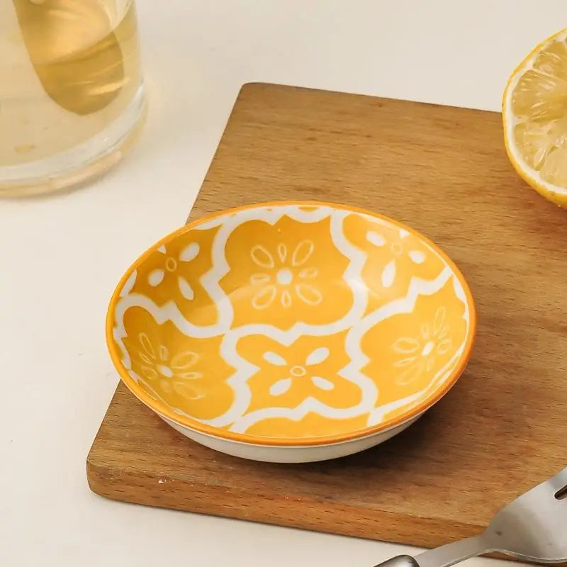 【HGPA】Ceramic Condiment Dishes, Bohemian Style Plates, Sauce Dishes, Suitable For Kitchens, Restaurants, Sushi Shops