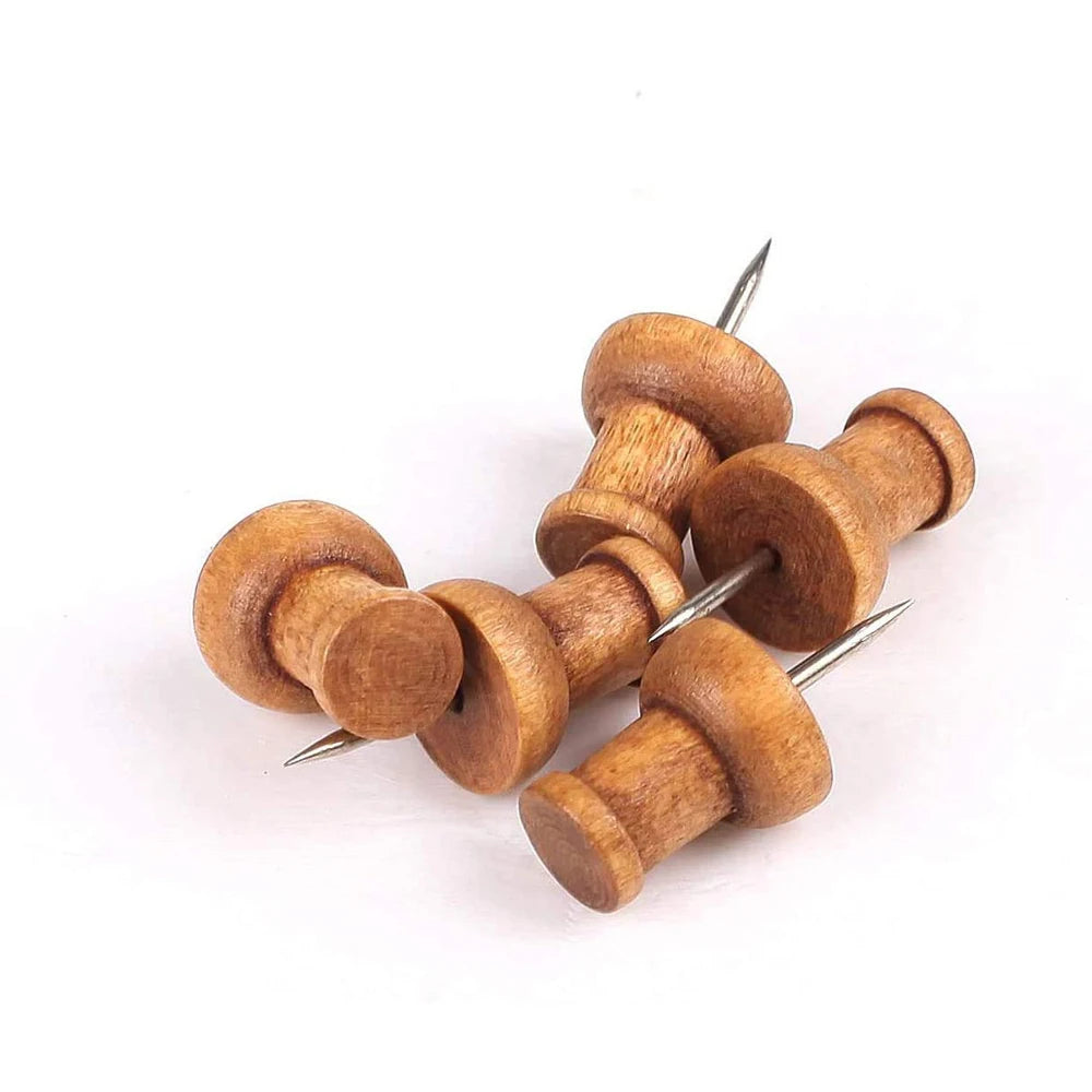 Office School Supplies Decorative for Photos Foam Boards Wall Studs Wooden Push Pins Map Markers Thumbtack Pins Map Tacks