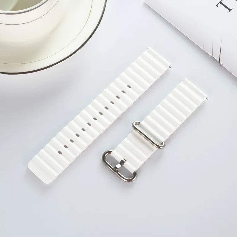 18mm 20mm 22mm Ocean Strap For Xiaomi Watch S3 S2 Mi Watch 2 Pro Sport Silicone Band For Garmin Venu 3S 2S Huawei GT4 41mm 46mm