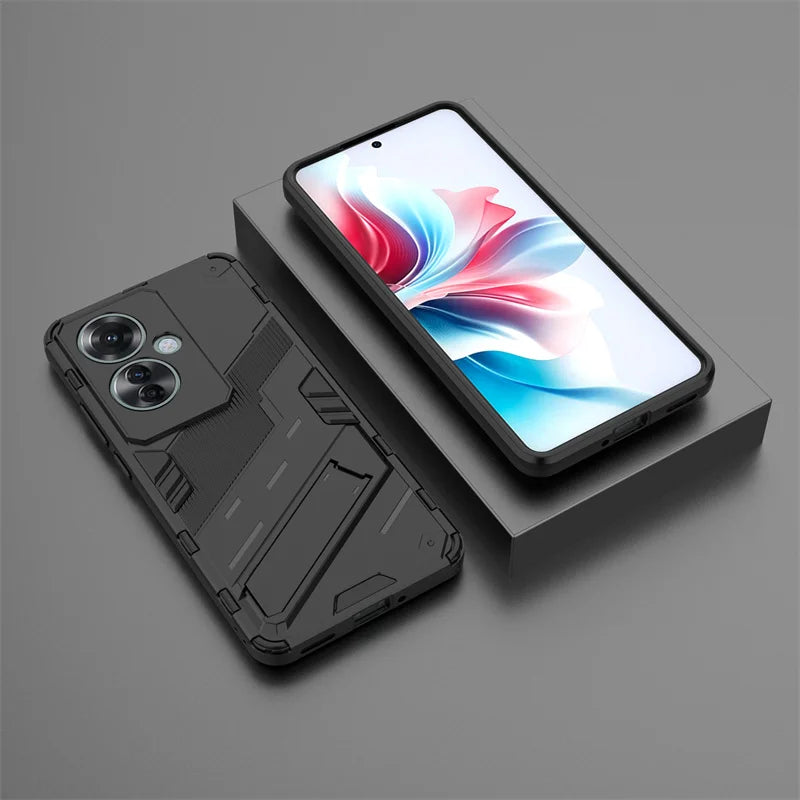 Case For Oppo Reno11 F Cover Magnetic Car Holder Stand Armor Phone Cases For Oppo Reno 11F Reno11F 5G CPH2603 Shockproof Funda
